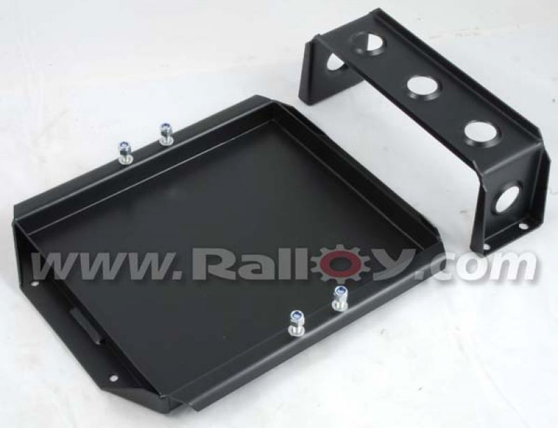 RAL104D - Red Top 40 Alloy Battery tray & strap - Powder coated