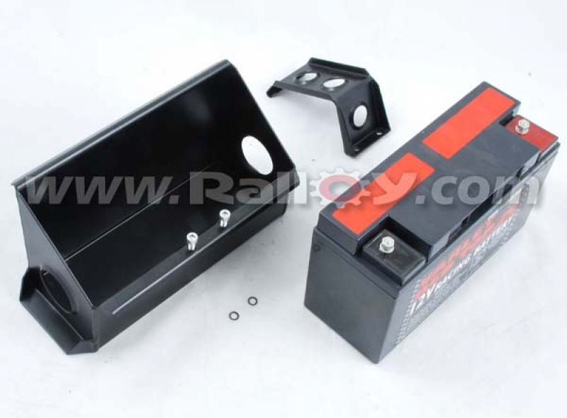 RAL104H Red top 30 Alloy battery tray vertical & strap powder co