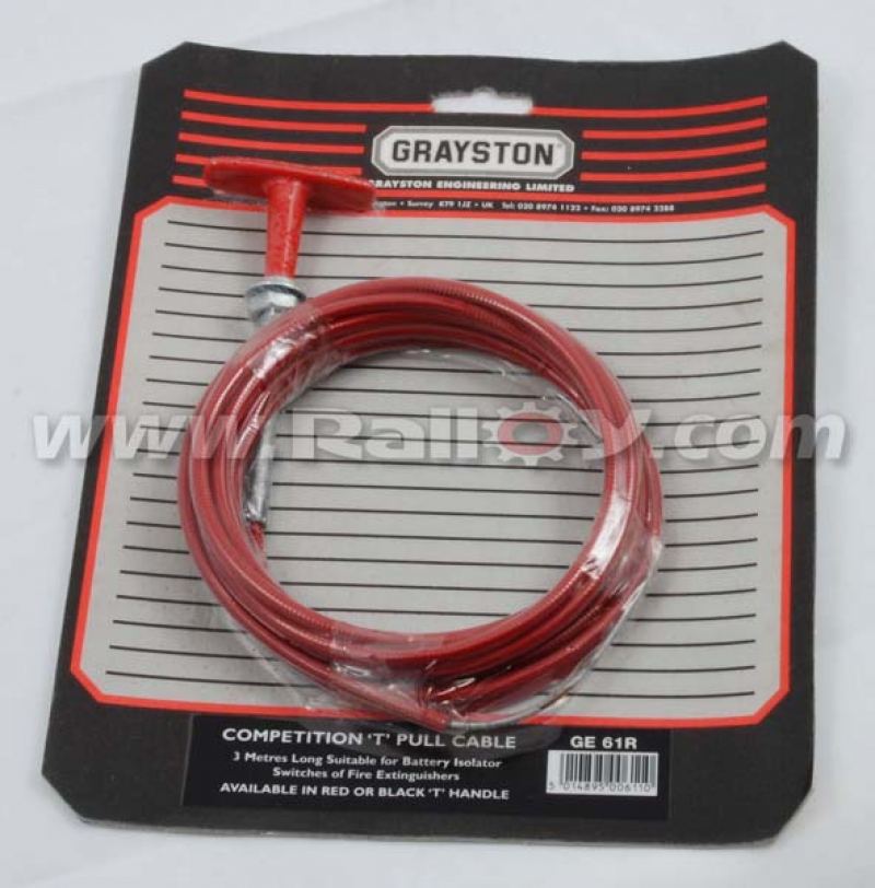 RAL2004 - Red T Pull Cable 3m 