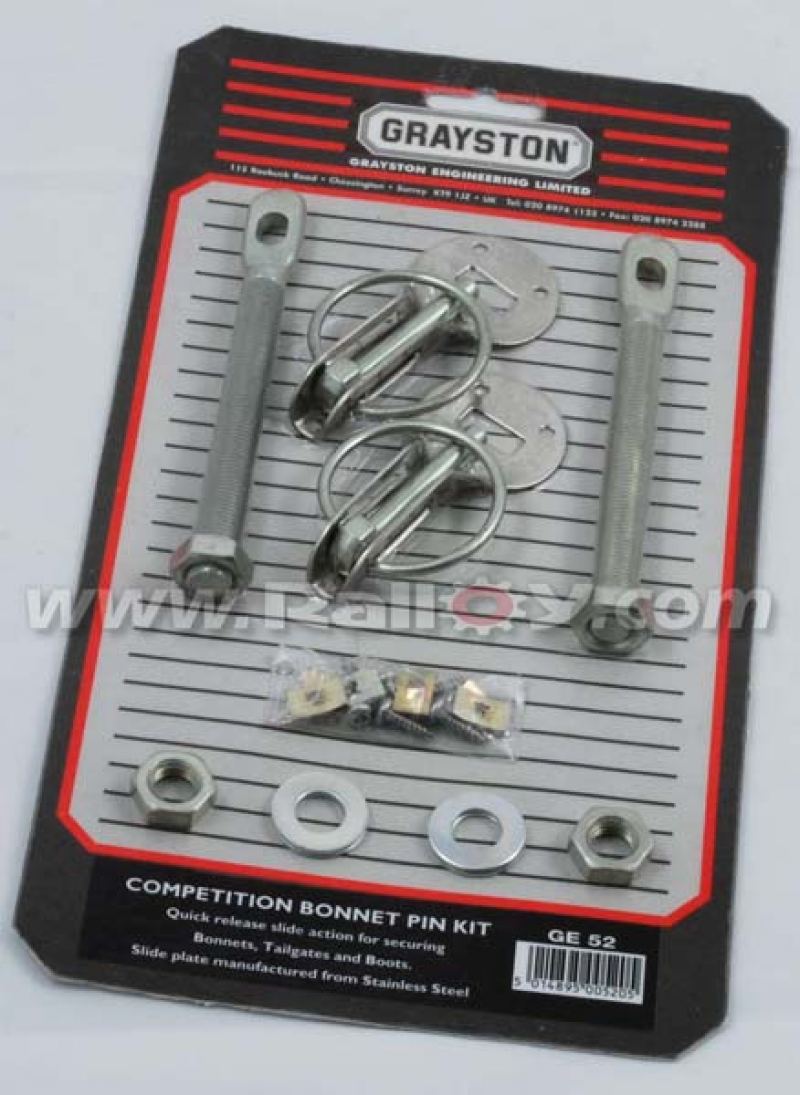 RAL3541 - Competition Bonnet Pin - Stainless